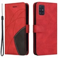 Oboubarevná série Samsung Galaxy A51 Case - červená