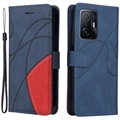 Oboubarevná série Xiaomi 11T/11T Pro Wallet Case - Blue