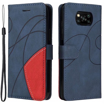 Oboubarevná řada Xiaomi Poco X3 Pro/X3 NFC peněženka - modrá