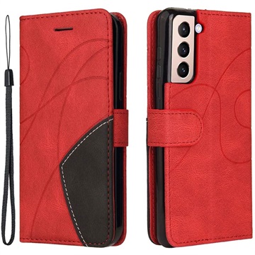 Oboubarevná série Samsung Galaxy S21 5G Case - červená