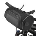 Bicycle Handlebar Bag with Touch Screen Waterproof Bicycle Case - Black