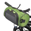 Bicycle Handlebar Bag with Touch Screen Waterproof Bicycle Case - Green