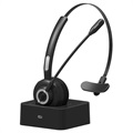 Náhlavní souprava Bluetooth s mikrofonem a nabíjecí základnou M97 - černá