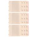 Bra Extenders with 3 Rows of Hooks - 3 Pcs. - Skin Tone