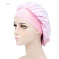 Breathable Silk Satin Night Cap for Hair - Pink