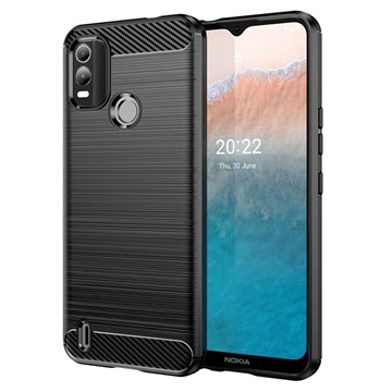 Samsung Galaxy A23 Brushed TPU Case - Carbon Fiber - Black