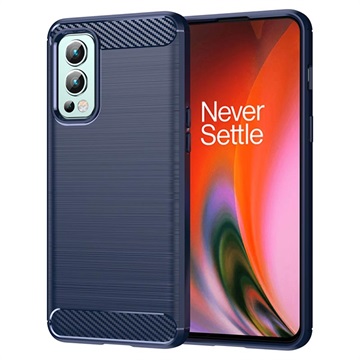 OnePlus Nord 2 5G Bardersed TPU pouzdro - uhlíkové vlákno - modrá
