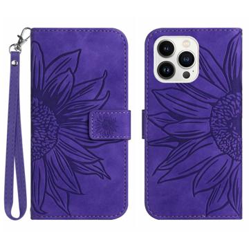 Pouzdro na Peněženku Sunflower Series iPhone 14 Pro Max - Nachový