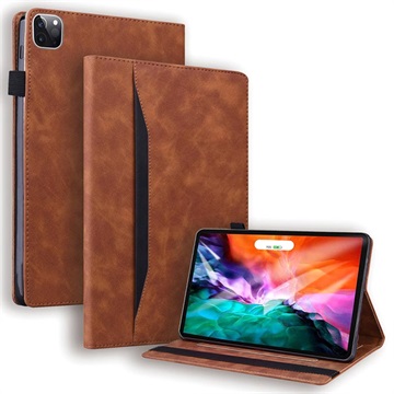 Obchodní styl iPad Air 2020/2022/iPad Pro 11 2021 Smart Folio Case - Brown