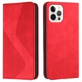 Obchodní styl iPhone 13 Pro Wallet Case - červená