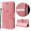 Série iPhone 7/8/SE (2020)/SE (2022) Butterfly Series peněženka - Růžový