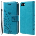 Série iPhone 7/8/SE (2020)/SE (2022) Butterfly Series peněženka - Modrý