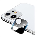 Objektiv fotoaparátu iPhone 11 kovový a temperovaný sklo - černá