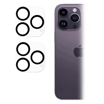 iPhone 14 Pro/14 Pro Max Ochranné Tvrzené Sklo na Objektiv Fotoaparátu - 2 Ks. - Černá