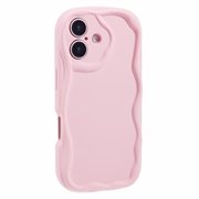 iPhone 16 Candy Color Wavy TPU Case - Pink