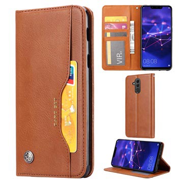 Série sad karty Huawei Mate 20 Lite Wallet Case - Brown