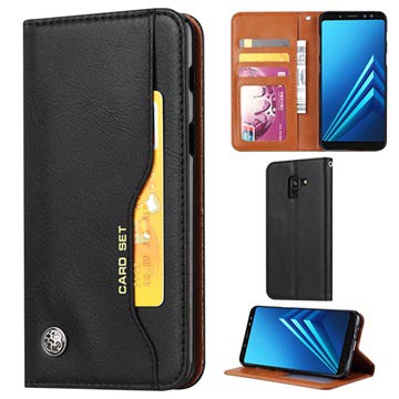 Série sady karet Samsung Galaxy A8 (2018) Case Wallet - Black