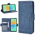 Sony Xperia 10 V Cardholder Series Pouzdro na Peněženku - Modrý