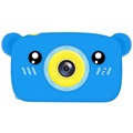 Kreslený HD fotoaparát pro děti s 3 hrami - 12MP - Bear / Blue