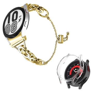 Samsung Galaxy Watch5 Řemínek z Nerezové Oceli a Pouzdro - 40mm