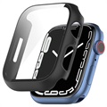Pouzdro Apple Watch Series 7 s ochráncem obrazovky Tempered Glass - 41 mm - černá