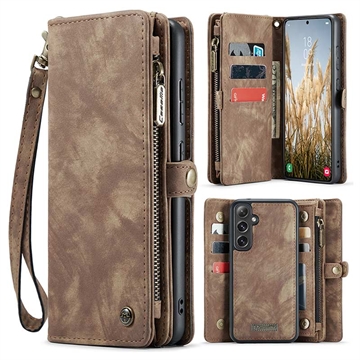 Samsung Galaxy S24 FE Caseme 008 2-in-1 Multifunctional Wallet Case - Brown