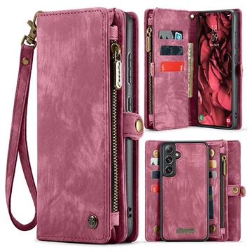 Samsung Galaxy S24 FE Caseme 008 2-in-1 Multifunctional Wallet Case - Red