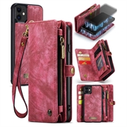 Multifunkční pouzdro na peněženku iPhone 11 CAREME 2-in-1-červená