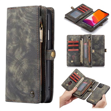 Multifunkční pouzdro na iPhone 11 Pro Max Wallet Caseme 2-in-1-černá