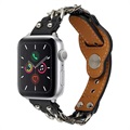 Apple Watch 9/8/SE (2022)/7/SE/6/5/4/3/2/1 PREMIUM KODILNÍ SPRAP - 45 mm/44 mm/42 mm - Černá