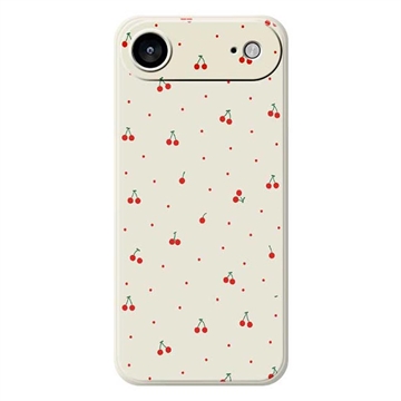 iPhone 17 Air Cherry Pattern TPU Case - Beige