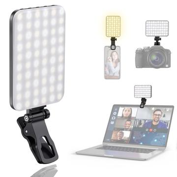 Clip-On LED Selfie Light for Mobile and Laptop, e.g. iPhone, MacBook