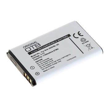 Nokia BL-5C, BL-5CA Battery-N-Gage, C2-00, E60, N72, N91-1100 mAh