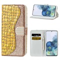 Série Croco Bling Samsung Galaxy S21 5G Case peněženky