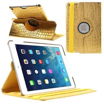 iPad Air Rotary Smart Leather Case - Crocodile