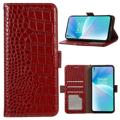 Crocodile Series OnePlus Nord 2T Wallet Leather Case with RFID - Red