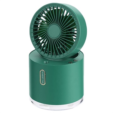 Skládací ventilátor D27 2 generace s zvlhčovačem - zelená