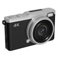 D72 Portable Digital Camera 4K with 16X Zoom, 32GB Memory Card - Black