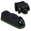 DOBE TP4-889 Nabíjecí dokovací stanice s dvojitým stojanem a nabíjecí základnou pro ovladač PS4 / PS4 Slim / PS4 Pro Dualshock