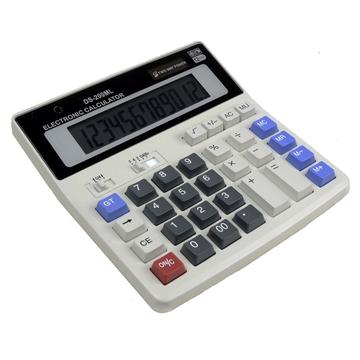 DS-200ML Desktop Calculator - Solar & Battery Powered - White