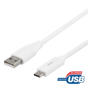 Kabel Deltaco USB 2.0 na USB-C - 1m/3A