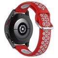 Dual Color Samsung Galaxy Watch4/Watch4 Classic/Watch5/Watch6 Silicone Sports popruh - červená / šedá