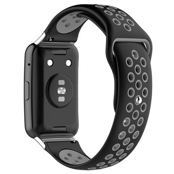 Dvojitá barva Huawei Watch Fit Silicone Sports poprup - černá / šedá