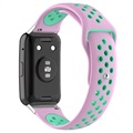 Dual Color Huawei Watch Fit Silicone Sports popruh - růžový / azurová