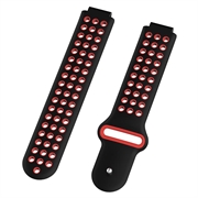 Garmin Forerunner 235/630/735 Dual-Color Silicone Sports Strap - Black / Red