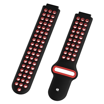 Garmin Forerunner 235/630/735 Dual-Color Silicone Sports Strap - Black / Red