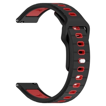 Garmin Vivoactive 6 Dual-Color Silicone Sports Strap - Black / Red