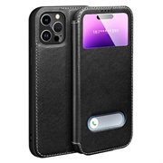 iPhone 16 Pro Max Dual View Flip Leather Case