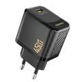 Dudao A28 45W GaN USB-C Wall Charger - Black