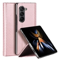 Samsung Galaxy Z Fold5 Dux Ducis Bril Flipové Pouzdro - Růžový